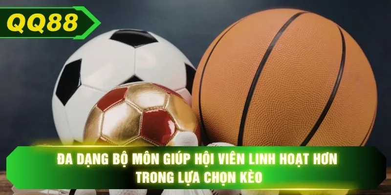 Đa dạng bộ môn giúp hội viên linh hoạt hơn trong lựa chọn kèo